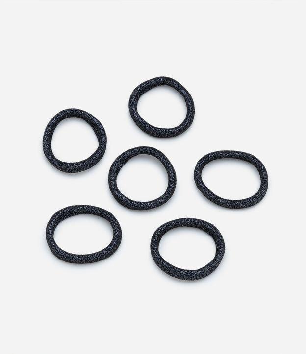 Kit 06 Elástico de Cabelo Seamless com Fio Brilhante - 1