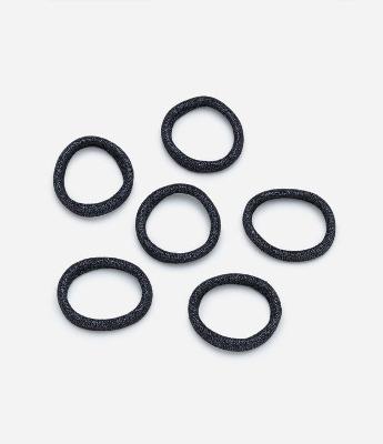 Kit 06 Elástico de Cabelo Seamless com Fio Brilhante