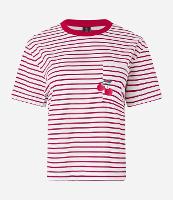 Blusa em Algodão Listrado com Cereja Bordada no Bolso - 1