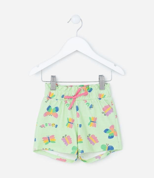 Short Clochard Infantil com Estampa Borboletas - Tam 1 a 5 Anos - 1