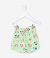 Short Clochard Infantil com Estampa Borboletas - Tam 1 a 5 Anos - 1