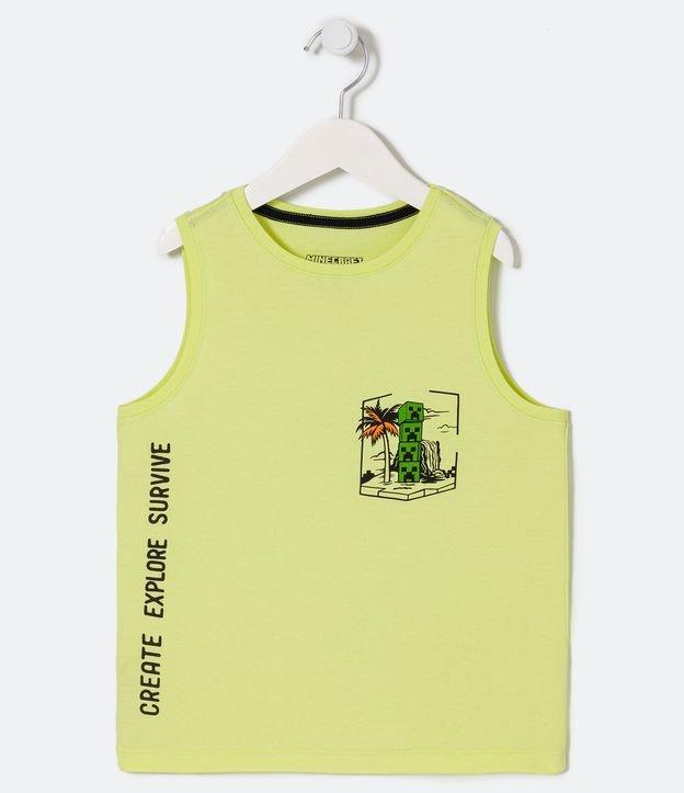 Regata Infantil Estampa Minecraft Praia - Tam 5 a 14 Anos - 1