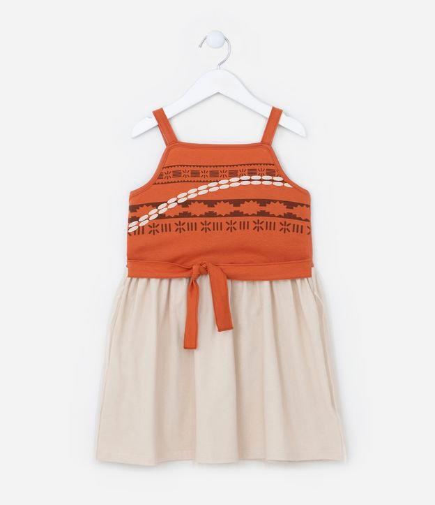 Camisola Infantil com Estampa da Moana - Tam 3 a 8 Anos - 1