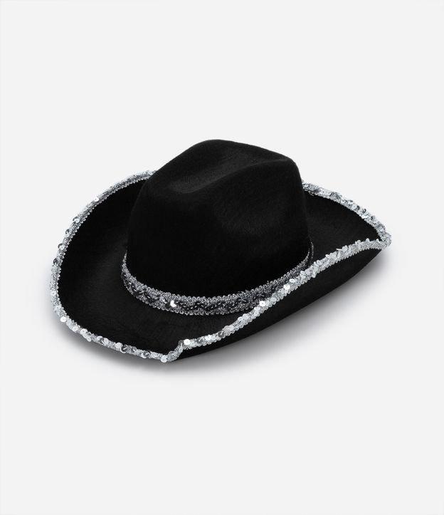 Chapéu Country Boiadeira Infantil com Paetês - Tam U - 1