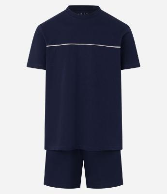 Pijama Curto em Algodão com Detalhes e Recorte