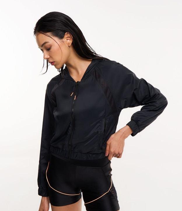 Jaqueta Corta Vento Esportiva em Poliamida com Fechamento em Zíper - 1