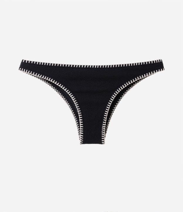 Biquíni Calcinha Básica em Tecido Texturizado com Detalhes Pespontados - 2