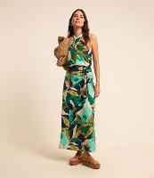 Blusa em Viscolinho com Estampa de Folhagem e Detalhe Transpassado - 2