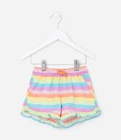 Short Infantil com Babados e Listras - Tam 1 a 5 Anos - 1