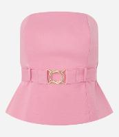 Blusa Tomara Que Caia em Crepe com Cinto Afivelado - 1