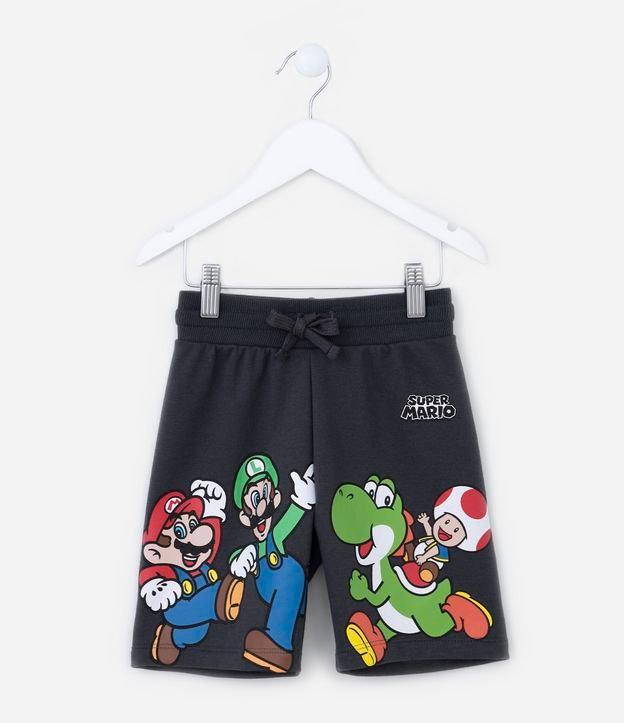 Bermuda Infantil em Moletom com Estampa Super Mario - Tam 3 a 10 Anos - 1