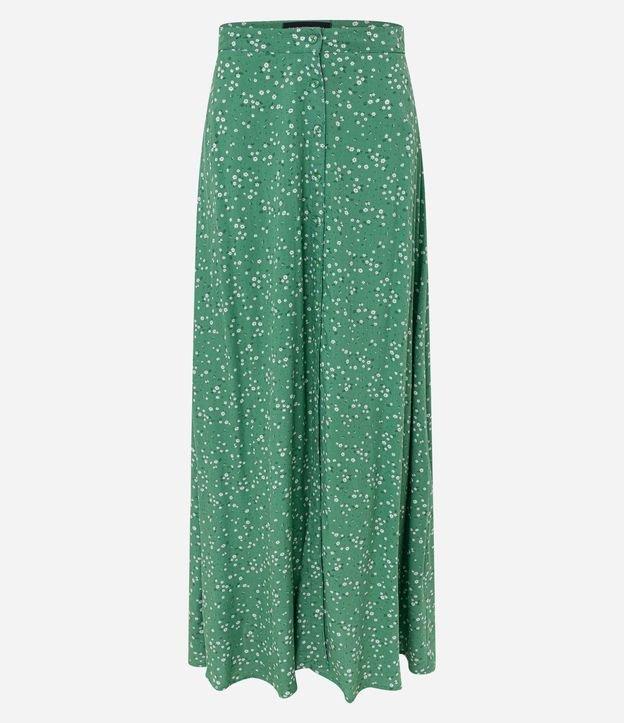 Saia Longa em Viscose Floral Liberty e Abotoamento Frontal - 1