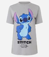 Camiseta Alongada em Algodão com Estampa Stitch no Bad Days - 1