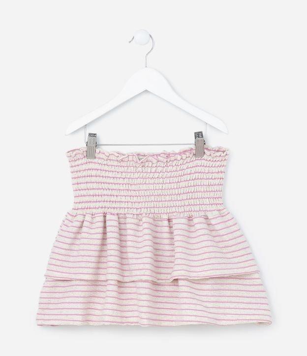 Saia Infantil Texturizada com Babados - Tam 5 a 14 Anos - 1