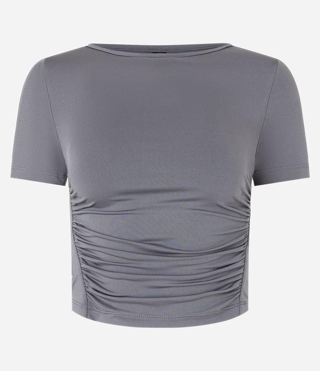 Blusa em Microfibra com Drapeados Frontais - 1