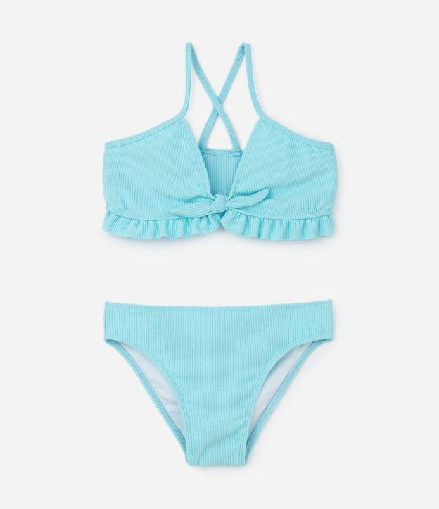 Biquíni Infantil Texturizado com Babadinhos - Tam 5 a 14 Anos - 1