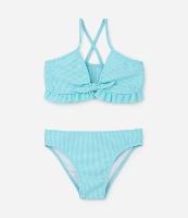 Biquíni Infantil Texturizado com Babadinhos - Tam 5 a 14 Anos - 1