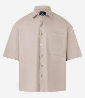 Camisa Overboxy em Sarja com Bolso - 1