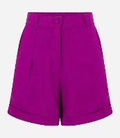 Short Curto em Viscolinho com Barra Virada - 1