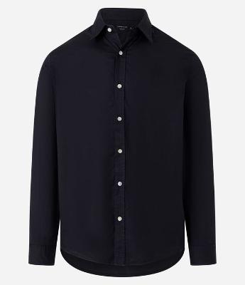 Camisa Regular em Sarja Fio Egípcio e Gola Colarinho
