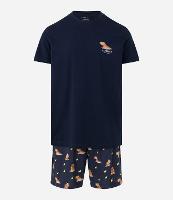 Pijama Curto em Algodão com Estampa de Capivara - 1