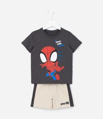 Conjunto Infantil em Moletom com Estampa Spidey - Tam 2 a 5 anos