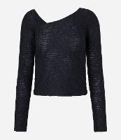 Blusa Texturizada com Decote Assimétrico - 1