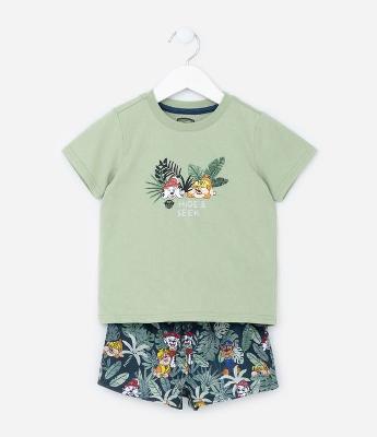 Conjunto Infantil com Estampa da Patrulha Canina - Tam 1 a 5 Anos