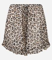 Short em Chiffon com Estampa Animal Print e Cós Elástico - 1
