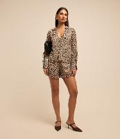 Short em Chiffon com Estampa Animal Print e Cós Elástico - 2