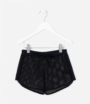 Saída de Praia Short Infantil em Telinha - Tam 5 a 14 Anos