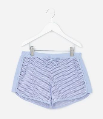Saída de Praia Short Infantil em Telinha - Tam 5 a 14 Anos