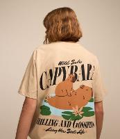 Camiseta em Algodão com Estampa de Capivaras - 1