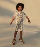 Camisa Infantil em Sarja com Estampa de Folhagens - Tam 1 a 5 Anos - 2