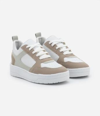 Tênis Infantil em PU com Recortes - Tam 28 a 37