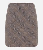 Saia Curta em Alfaiataria Xadrez Príncipe de Gales e Zíper - 1