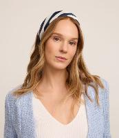 Lenço Quadrado em Tecido Acetinado com Estampa Listras - 3