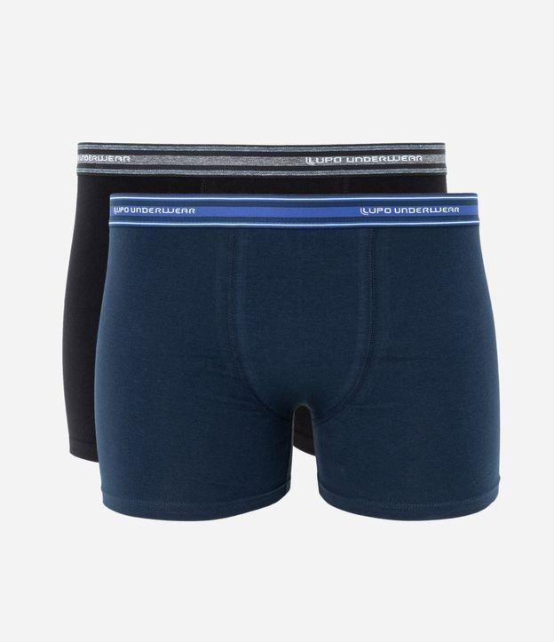 Kit 02 Cuecas Boxer em Algodão com Cós Elástico Lupo - 1