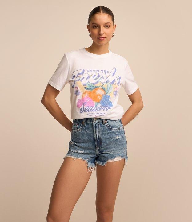 Short Jeans Destroyed com Cintura Alta - 2