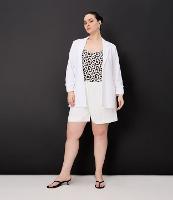 Blazer Alongado em Crepe Manga Puxadinha Curve & Plus Size - 2