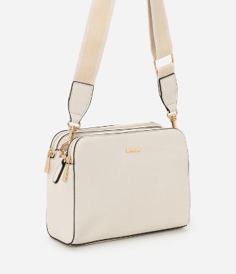 Bolsa Transversal Média em PU com Alça Gorgorão