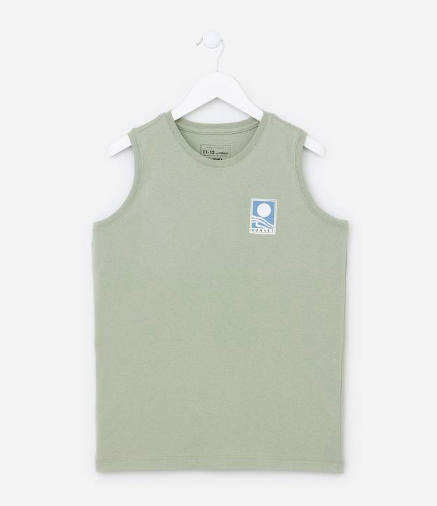 Regata Infantil em Algodão com Lettering Sunset - Tam 5 a 14 Anos - 1