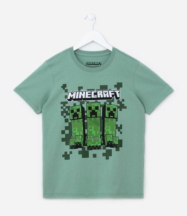 Camiseta Comfort Infantil com Estampa do Minecraft - Tam 5 a 14 Anos - 1