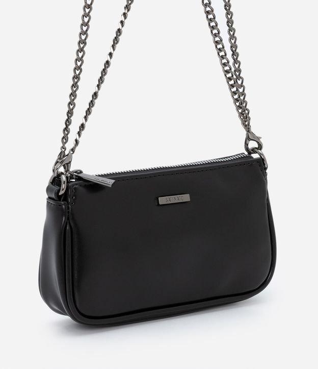 Bolsa Transversal Pequena com Alças de Corrente - 1