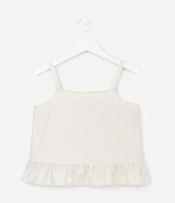 Blusa Infantil em Viscolinho com Babadinho - Tam 5 a 14 Anos