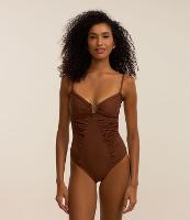 Maiô em Microfibra com Detalhe em Metal no Decote e Franzidos Frontais - 2