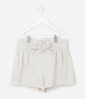 Short Clochard Infantil em Viscolinho com Amarração - Tam 5 a 14 Anos - 1