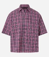 Camisa Oversized em Flanela com Efeito Amassado - 1