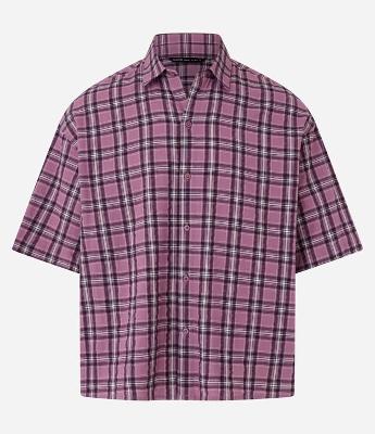 Camisa Oversized em Flanela com Efeito Amassado