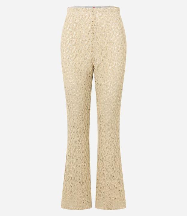 Calça Reta em Renda com Ponto Aberto - 1